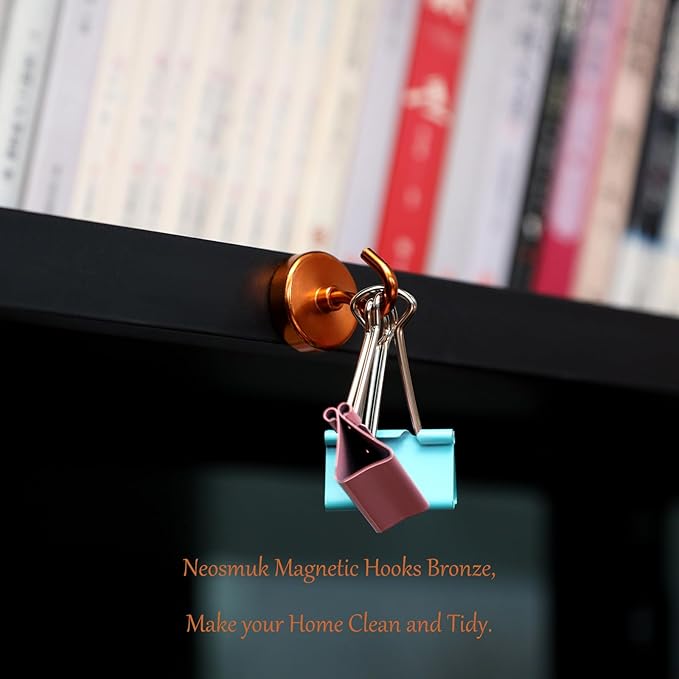 Neosmuk Magnetic Hooks, Cruise Ship Essentials, 26#,Bronze