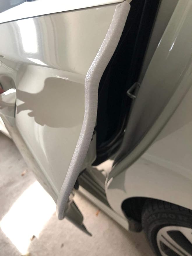 Winunite 65.6ft(20m) Car Door Edge Guards White – Fits Most Vehicles, No Glue, U-Shaped, Built-in Metal Clips, Scratch and Chip Resistant – Reduces Dings in Parking Lots