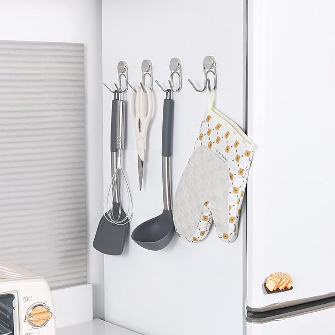Magnetic Hooks 50Lbs+ 2026 Cruise Essentials Magnet Hook Heavy Duty Magnets Hanging Hooks for Refrigerator Grill Toolbox Cabins Outdoor 8 Pack (Silver)