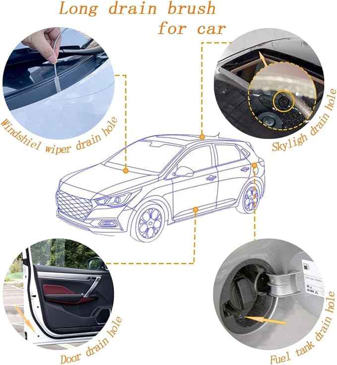 2PCS 79" Water Pipe Cleaning Kit, Long Pipe Cleaners & Wire Tube Brush, Rust Resistant Tube Cleaning Brush for Drain, Dishwasher, Tank