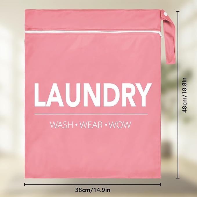 2 Pcs Large Travel Laundry Bag Waterproof Wet Dry Bag Washable Dirty Clothes Bag for Gym Clothes Laundry Wet Clothes Swimming Yoga