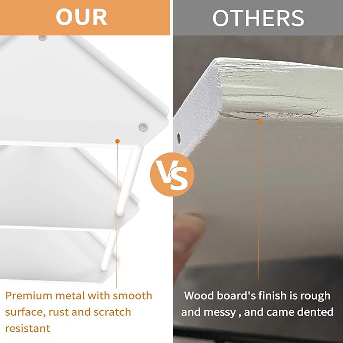 3 Tier Bathroom Counter Organizer, Vanity Organizer Corner Shelf, Skincare, Makeup Countertop Organizers, Kitchen, Bathroom Counter Storage, White