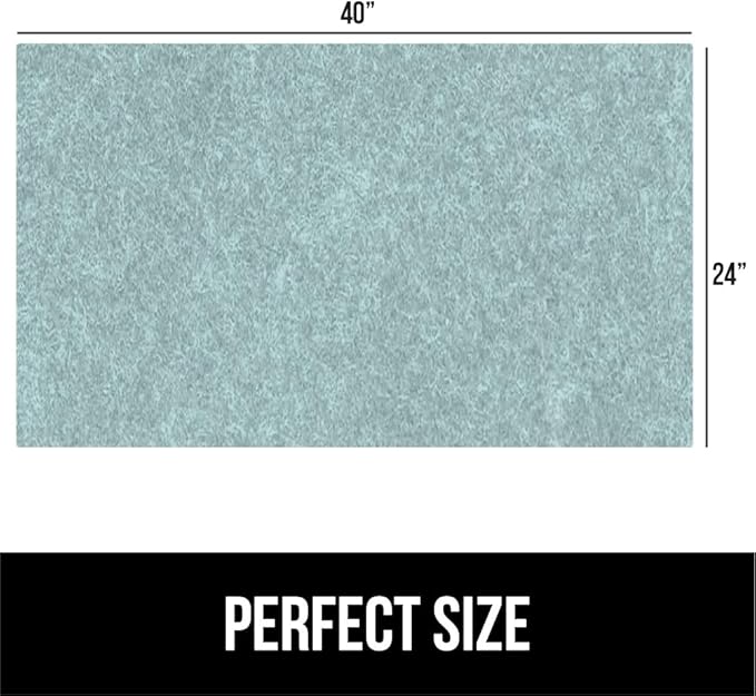 GORILLA GRIP LeakGuard Non-Adhesive Under Sink Mat for Kitchen Cabinet, 24x40, Waterproof Quick Dry Shelf Liner, Durable Absorbent Felt Mats for Bathroom Sinks, Cabinets, Dresser, Easy Trim, Spa Blue