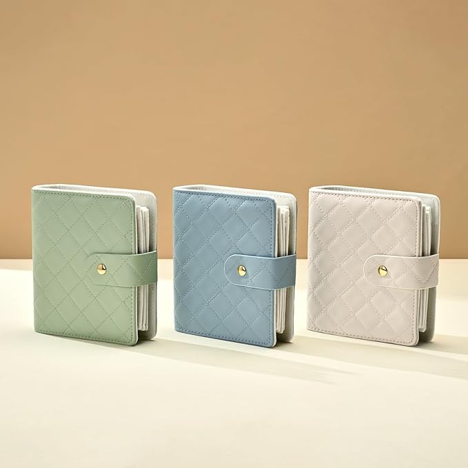Oirlv Travel Jewelry Organizer Case Portable Jewelry Book with Velvet Pouches for Jewelry Travel Essentials(Matcha Green)