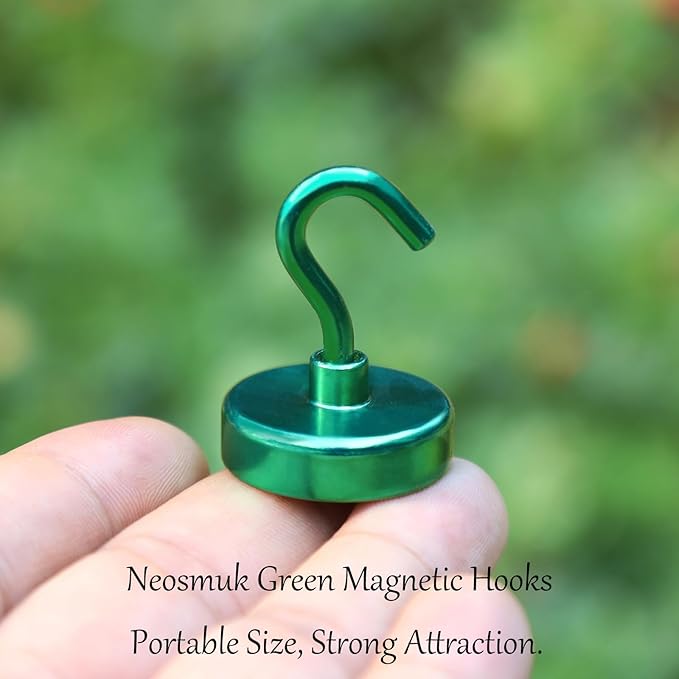 Neosmuk Magnetic Hooks, Cruise Ship Essentials, 26#,Green
