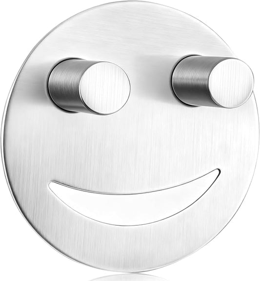 Cute Sponge Holder for Kitchen Sink, Stainless Steel Smiley Face Sink Sponge Holder with Suction Cup, Rustproof Sink Caddy Compatible with Scrub Daddy Sponges, 1Pcs