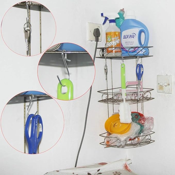 HNYYZL 20 Pack S Shaped Hooks Stainless Steel Metal Hangers Hanging Hooks for DIY Crafts, Hanging Jewelry, Key Chain, Tags, Fishing Lure, Net Equipment