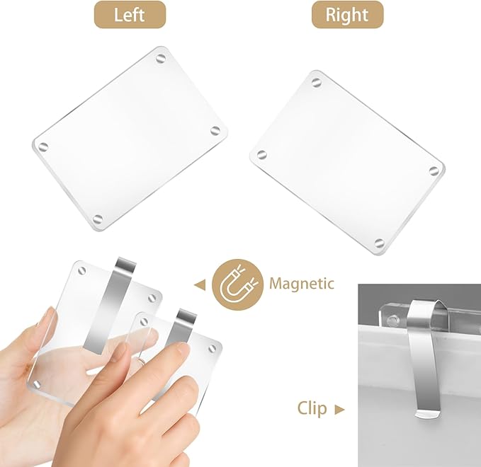4Pcs Acrylic Magnetic Personalized Photo Holder, Car Accessories Car Photo Holder Car Visor Clip, Personalized Car Picture Frame, Suitable for Adding Family or Personal Photos