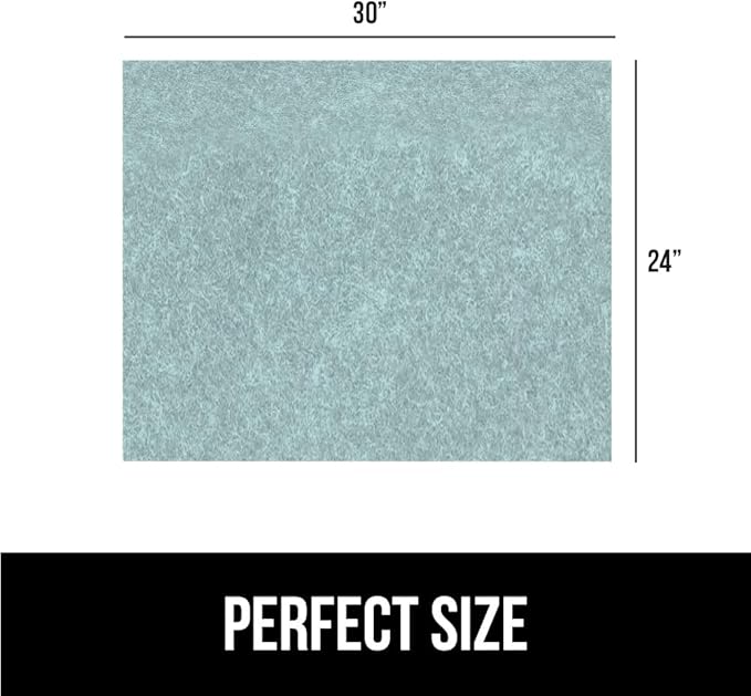 GORILLA GRIP LeakGuard Non-Adhesive Under Sink Mat for Kitchen Cabinet, Waterproof Quick Dry Shelf Liner, Durable Absorbent Felt Mats for Bathroom Sinks, Cabinets, Dresser, Easy Trim, 24x30 Spa Blue