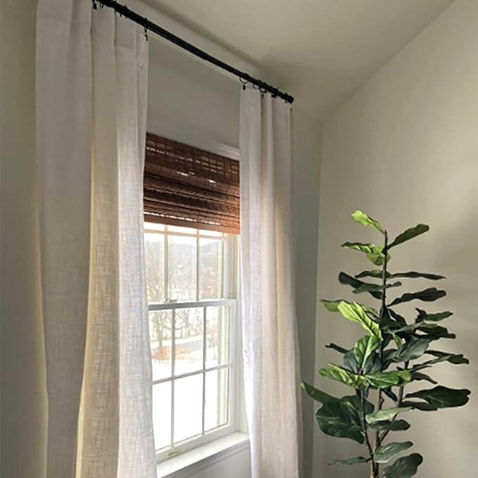 WeeksEight 100 Pack Bronze Curtain Rings with Clips, Curtain Hooks Hangers Clip Rings for Hanging Drapes Bows Hat, Drapery Rings 1 in I D, Fits up to 5/8 in Diameter Curtain Rod.