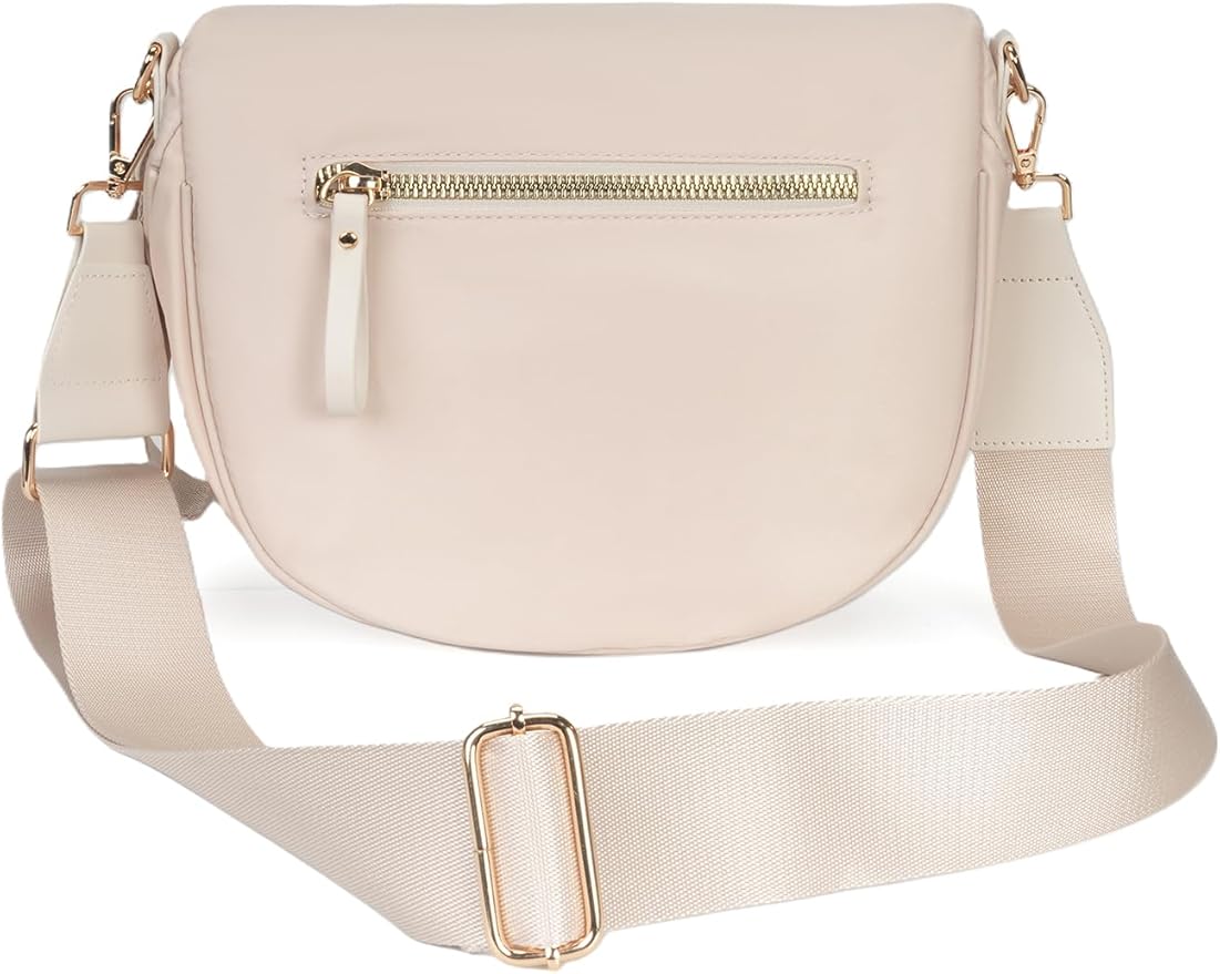 FEIBOON Spacious Nylon Crossbody Bag Bum Bag Handbags Wallets Purses Trendy Shoulder Bag for Women