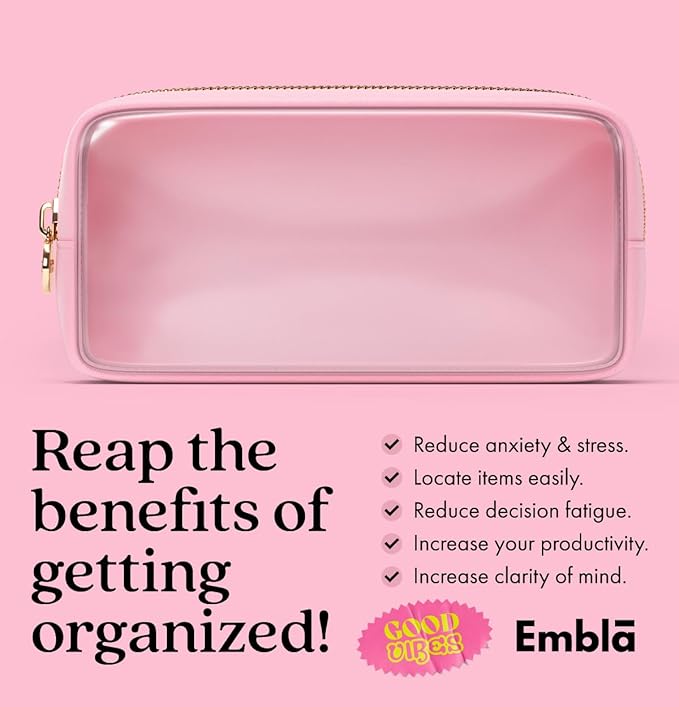 Clear Makeup Bag Zipper Pouch, Transparent Cosmetic Case Organizer, TSA Approved Travel Toiletry Case, Travel Accessories Essentials Makeup Tote for Women, Small Cute Make up Bag for Purse - Flamingo