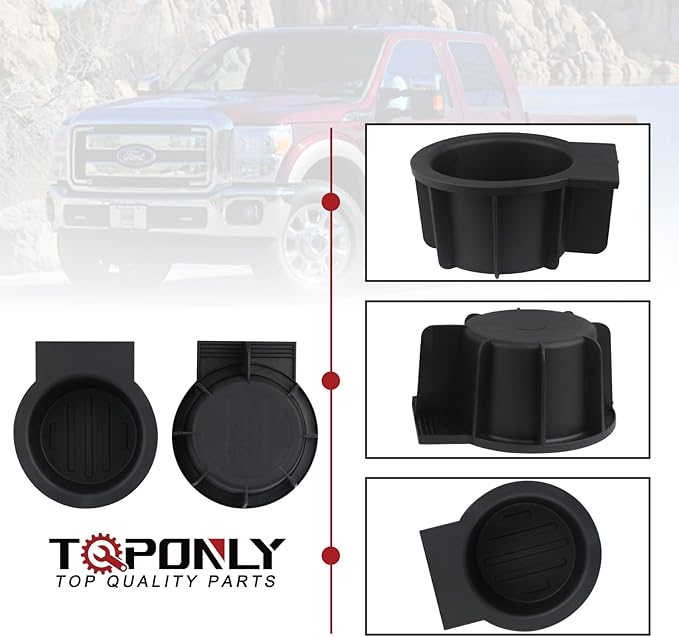 TQPONLY Cup Holder Insert,Fit 04-08 Ford F150 with Flow Through Console/04-14 F150 without Flow Through Console/Ford Expedition Lincoln Navigator Mark LT Replaces 2L1Z-7813562-AAA Front Center Console