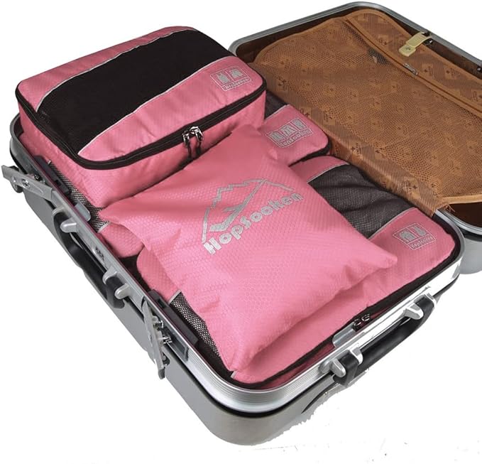 5 Set Packing Cubes for Travel Large Suitcase Luggage Organizer Bags Travel Accessories Vacation 4 Cubes 1 Laundry Pouch Bag