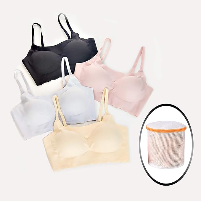 BAGAIL Laundry Bags Mesh Wash Bag for Intimates Lingerie and Delicates, 4 Pcs (Bra Wash Bag, 6×6inch+7×7inch)