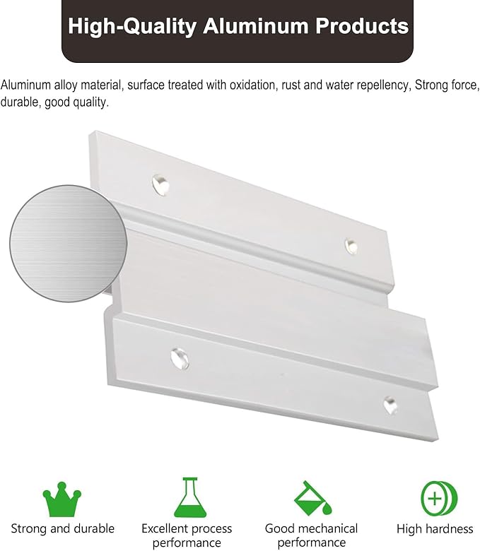 French Cleat Picture Hanger, Aluminum Z Hanger Interlocking Wall Mounting Bracket Hardware Kit Z Clips for Hanging Wall Painting, Mirrors, Panels, Artwork, Cabinet, Whiteboard (4inch-4Pairs)
