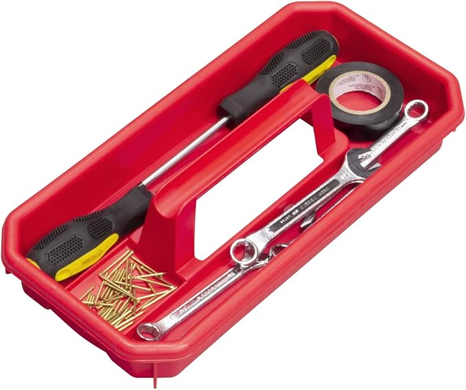 Akro-Mils 09514 ProBox Plastic Toolbox with Removable Tray for Tools,Hobby or Craft Storage,14-Inch x 8-Inch x 8-Inch,Red,(Pack of 6)