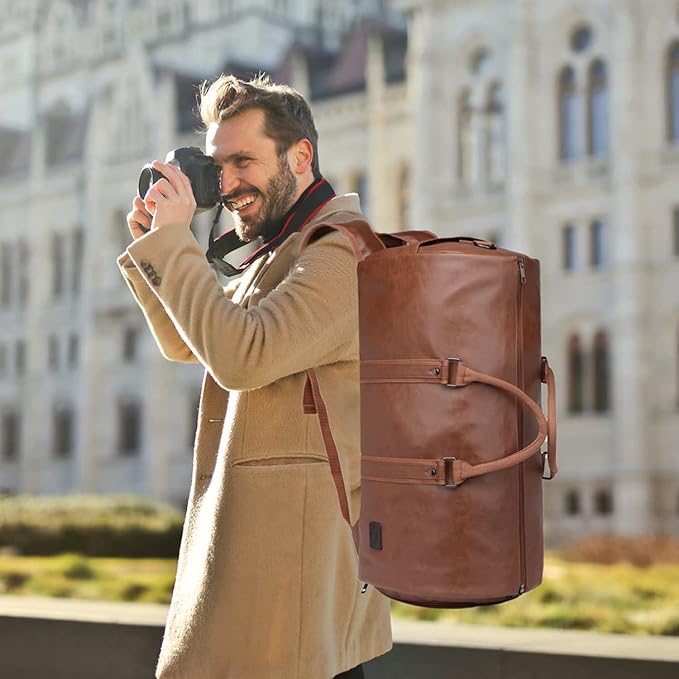 seyfocnia Convertible Travel Garment Bag, Carry-on Garment Duffel Bag for Men Women - 2-in-1 Hanging Suitcase Suit Business Travel Bag