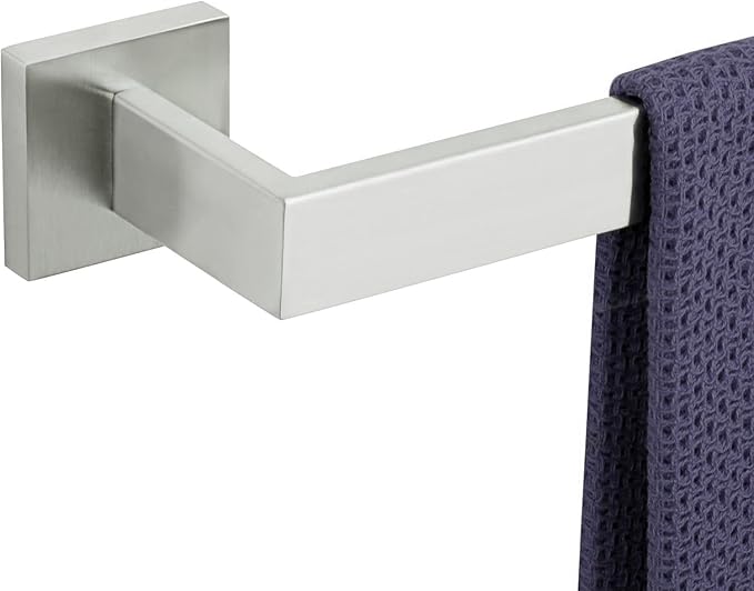 32 Inch Towel Bar for Bathroom 12/16/24/28/32/36 Inch Kitchen Towel Holder Brushed Nickel Towel Rod Wall Mounted SUS304 Rustproof Towel Rack Modern Square Design (1, Brushed Nickel, 32 Inch)