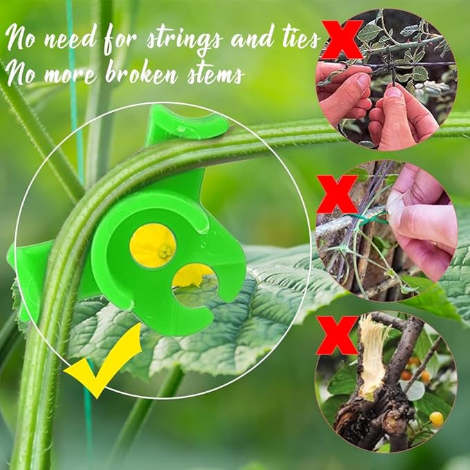 30 Pack Plant Bender Angle Adjustable Plant Training Clips Low Stress Training Clips 90 Degrees Plant Stem(Circle Style,Green)