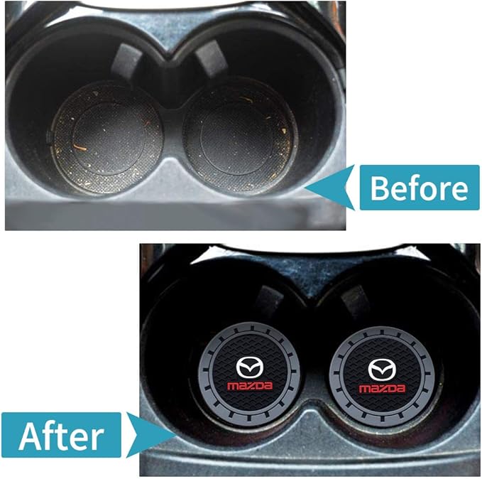 Cup Holder Insert Coaster Fit Mazda M2 M3 M5 M6 MX5 RX7 RX8 A8 CX9 MX6 R3 CX-5 CX-7 CX-8,Anti Slip Car Cup Coaster Interior Accessories