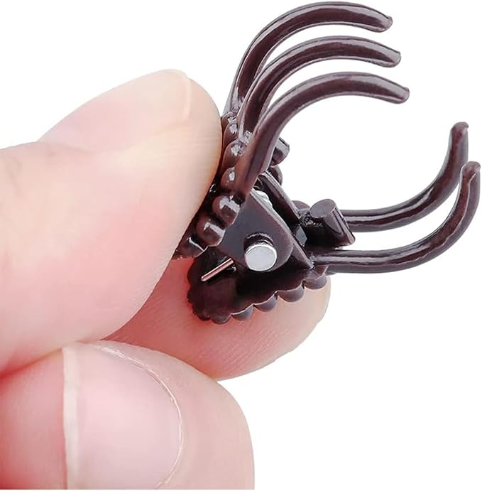 100Pcs Large Plant Clip,Daisy Garden Flower Plant Clip,for Orchids Vine Clip Support Stem Vine Upright Growth (Brown)