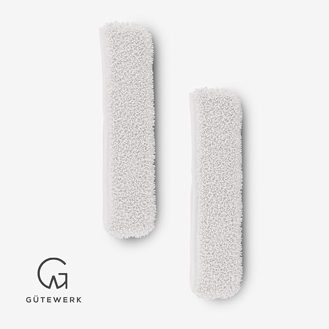 GÜTEWERK 2× Microfiber Cloths – Accessory for 11" Squeegee – Lint-Free, Streak-Free Cleaning for Car, Home, Kitchen, Windows & Glass – Cloths Only, Squeegee NOT Included
