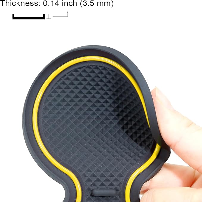 for 2024 2025 2026 Chevy Trax Accessories - for 2024 2025 2026 Chevrolet Trax (LS,1RS,LT,2RS,ACTIV) Cup Holder Inserts Door Slot Mat Compartment Center Console Liners (14 Pcs, Yellow Trim)