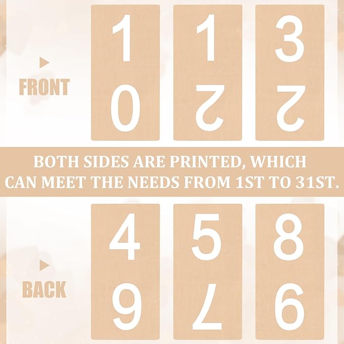 Wildflower Wood Block Perpetual Calendar Coquettish Farmhouse Desk Decor Cute Watercolor Wildflower Month Week Date Display Decorative Block Calendar Office Home Desk Gift for Women