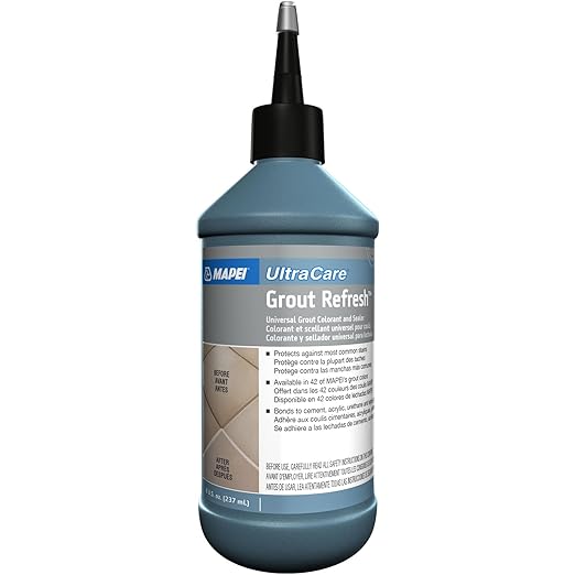 MAPEI UltraCare Grout Refresh, Universal Grout Colorant & Sealer, 8 oz Bottle – Easy Grout Restoration & Protection, 5079 Cocoa