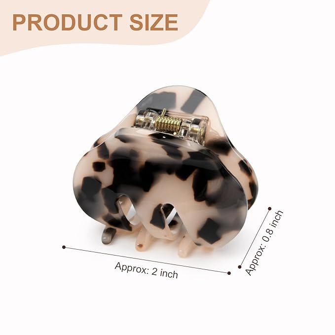 3 Pack Hair Claw Clips Women Large Tortoise Hair Clip French Design Barrettes Celluloid Leopard Print Accessories Jaw Clips for Thick Hair