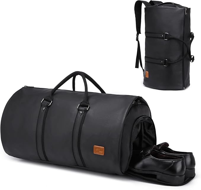 seyfocnia Convertible Travel Garment Bag, Carry-on Garment Duffel Bag for Men Women - 2-in-1 Hanging Suitcase Suit Business Travel Bag