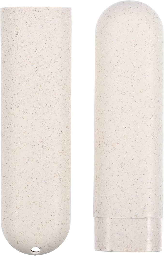 VOCOSTE 4pcs, Traveling Toothbrush Holders Case, PP Toothbrush Case for Travel Business, Beige, 8.07''x1.22''x0.83''
