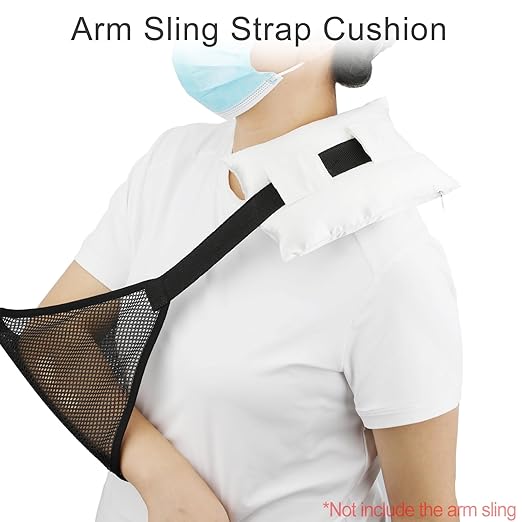 Satin Neck Pad Strap Cushion for Arm Sling Pillow Comfort Support Padding Rotator Cuff Replacement Surgery Elbow Brace Carry Padded Cover Broken Wrist Hand Injury, Ivory