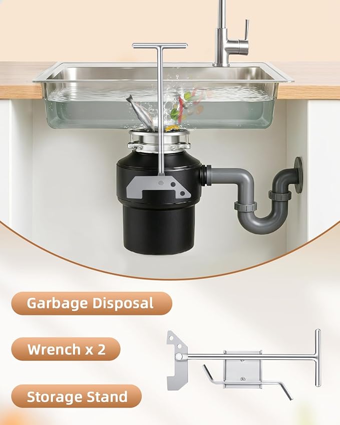 Garbage Disposal Wrench Tool& Garbage Disposer Unjamming Wrench - Universal Fit for Moen/Waste King/SinkErator | Easy Kitchen Sink Clog Unblocker