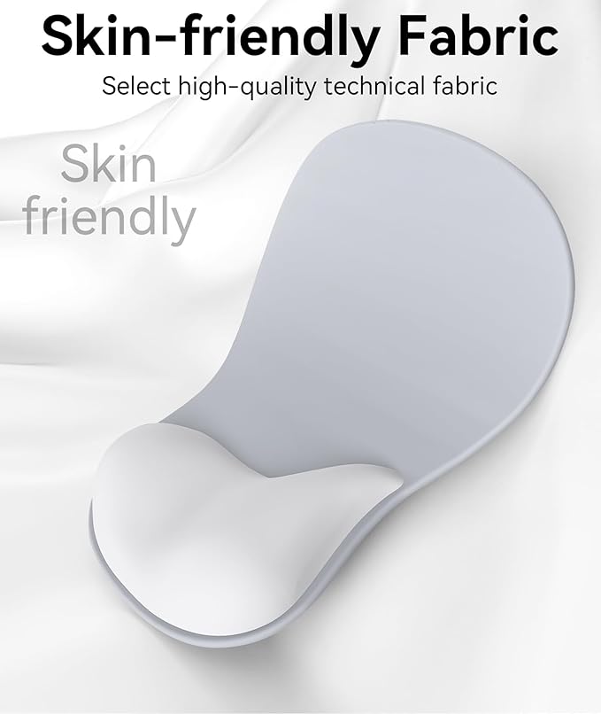 eulps Mouse Pad with Gel Wrist Rest, Ergonomic Comfortable Computer Wrist Support for Laptop, Pain Relief Mousepad with Non-Slip PU Base for Office & Home (Grey)