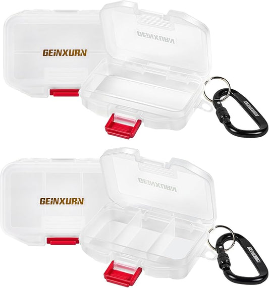 Small Parts Organizer, 4Pcs Plastic Transparent Portable Tools Boxes with Dividers for Small Accessories Storage Cases