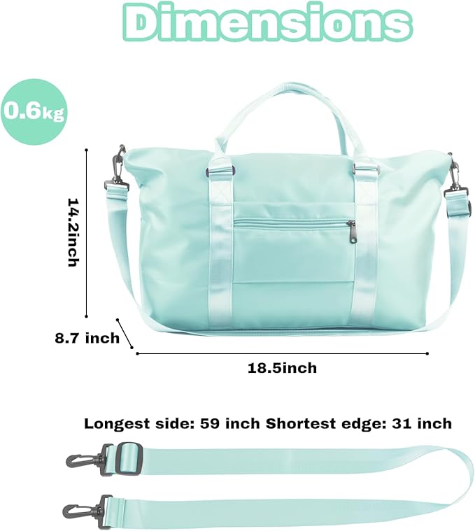 Weekender Duffel Bags for Women, Travel Totes Bag for Airplane Essentials, Overnight Bags for Women with Trolley Sleeve, Large Carry On Hospital Bag for Labor and Delivery, Sport, Gym