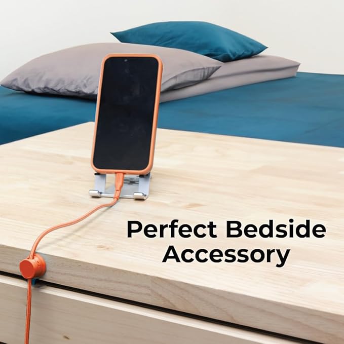 BLACK+DECKER Magnetic Cord Organizer Holder, 6 Pack Magnetic Cable Clips, Under Desk Cable Management, Strong Adhesive Cord Holder for Nightstand Kitchen Appliances Car Wall Office (Coral Rose)