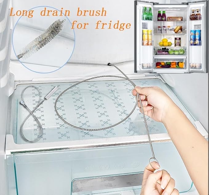 2PCS 79" Water Pipe Cleaning Kit, Long Pipe Cleaners & Wire Tube Brush, Rust Resistant Tube Cleaning Brush for Drain, Dishwasher, Tank