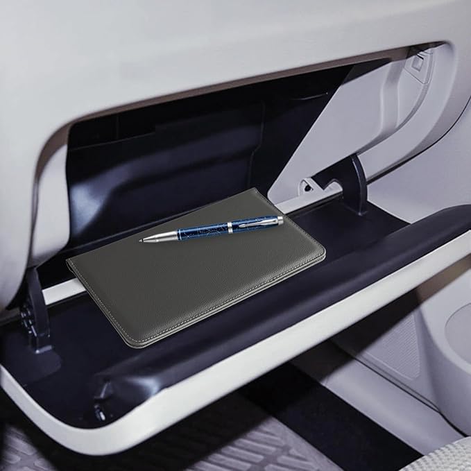 CoBak Car Registration and Insurance Holder - Vehicle Glove Box Car Organizer,Auto Truck Comparment Accessories Case with Magnetic Closure for Essential Document,Driver License,Cards