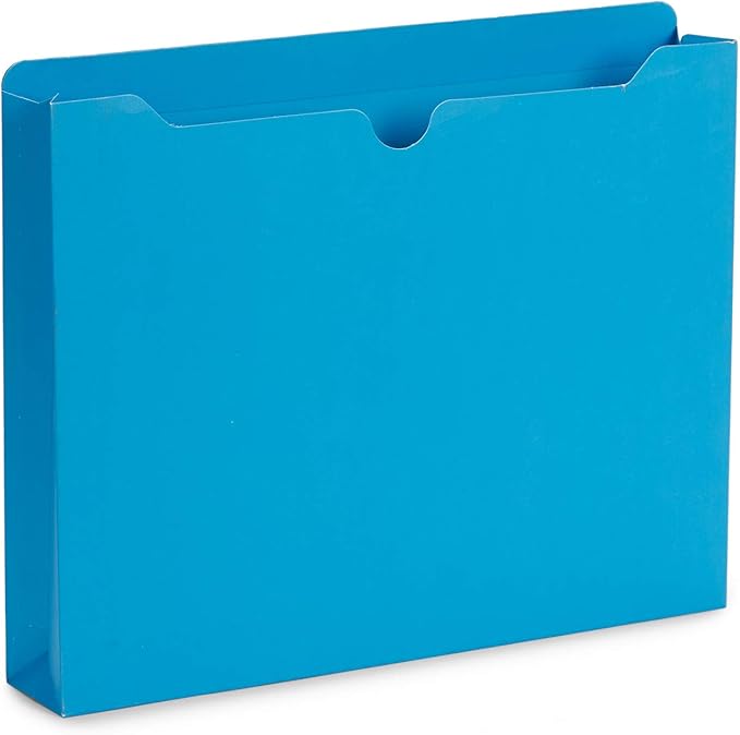 Blue Summit Supplies File Jackets Letter Size 1 Inch Expansion, Pocket File Folders Letter Size Expanding 1 Inch, Assorted Colors, Reinforced Straight Cut Tab Expandable Document Jacket, 25 Pack