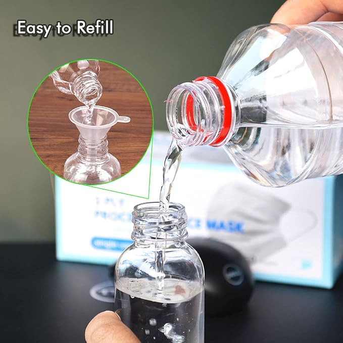 Small Spray Bottles, Hair Spray Bottle 3.5oz/100ml Clear Plastic Fine Mist Travel Size Mini Empty Bottle Set Refillable Reusable Liquid Container for Essential Oils Water Squirt (2 Pack)