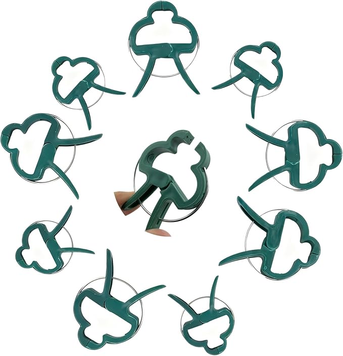 2026 New Plant Clips for Climbing plants Grape and Tomato Vine, Vegetables Plants, Garden Clips to Grow Upright Makes Plants Healthier Vine Clips for Supporting Stems of Flower 10pcs Christmas Gifts