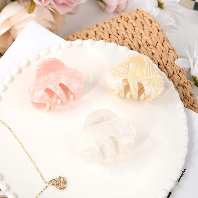 3 Pack Hair Claw Clips Women Large Tortoise Hair Clip French Design Barrettes Celluloid Leopard Print Accessories Jaw Clips for Thick Hair