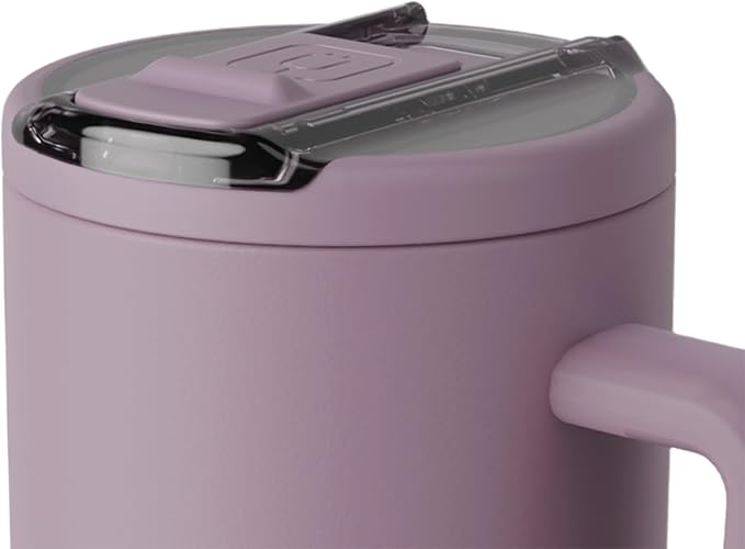 BrüMate Era Flip 30oz Tumbler with 100% Leakproof Covered Straw Lid | Hygienic Covered Straw | Insulated Stainless Steel Water Bottle with Handle | Cup Holder Friendly | BPA-Free (Lilac Dusk)