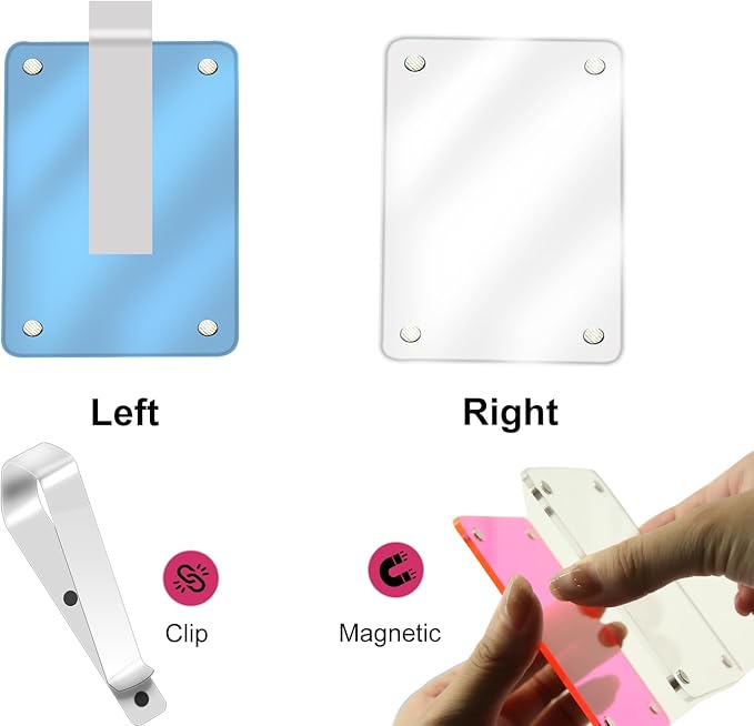 2Pcs Car Picture Holder Visor Photo Clip Acrylic Magnetic Personalized Car Accessories Vertical Horizontal Display for Adding Family or Personal Photos