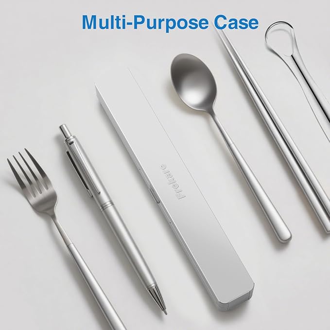 Toothbrush Travel Case Aluminum, Manual Tooth Brush Holder for Traveling, Portable Toothbrush Container for Bathroom, Camping, Business Trip, School (Silver)