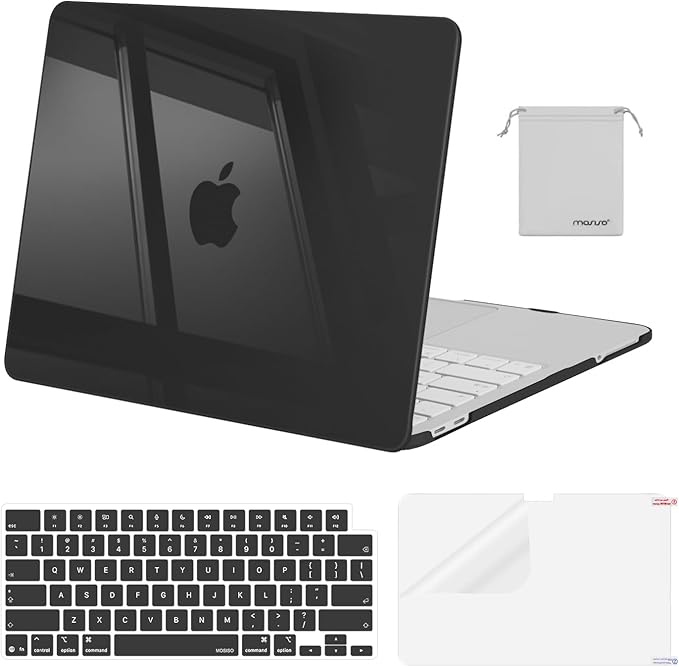 MOSISO Compatible with MacBook Neo Case 13 inch 2026 Release Model A3404 with A18 Pro Chip, 4 in 1 Kit Precision Fit Crack & Scratch Resistant Protective Hard Shell Case Cover, Crystal Black