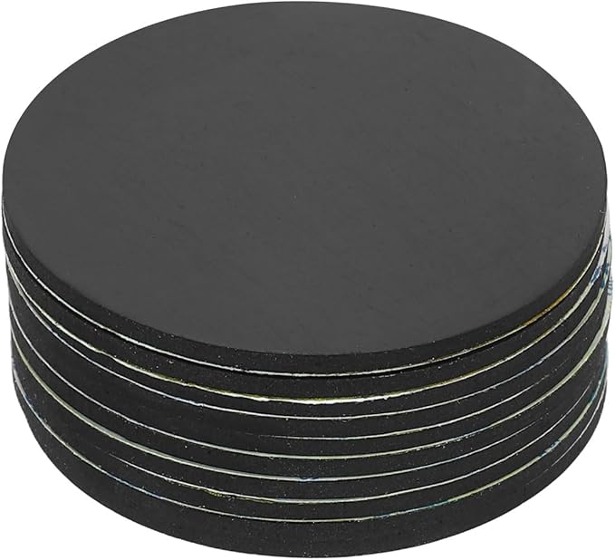 PATIKIL Non Slip Furniture Pads 2-3/8" (60mm x 2mm), 10 Pcs Adhesive Backed Round Rubber Feet Anti-Scratch Rubber Furniture Grippers for Hardwood Floor Electronics Bed Drawers DIY